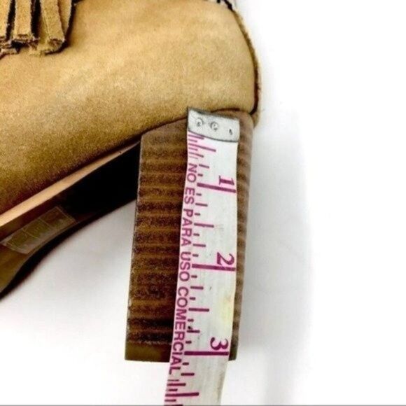 Callisto womans bohemian ankle heeled boots 7 BoxK brown suede leather - Picture 6 of 9